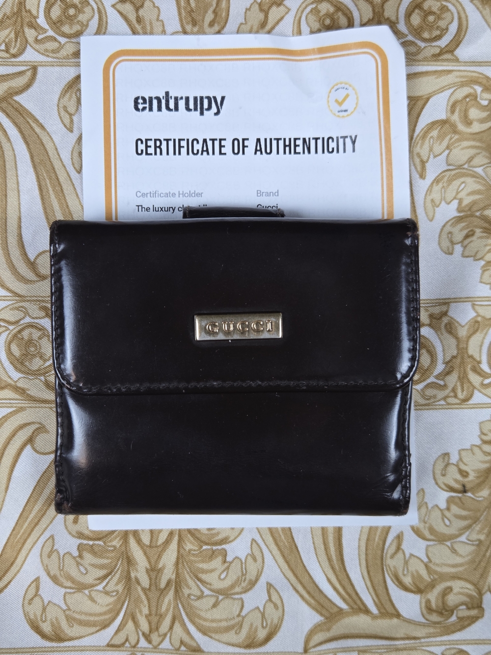 Authentic Gucci Brown Leather Wallet w/ Entrupy COA – Vintage Made in Italy